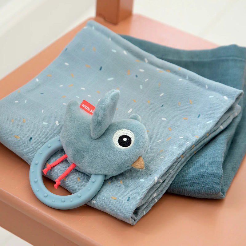 Sensory rattle w/teether