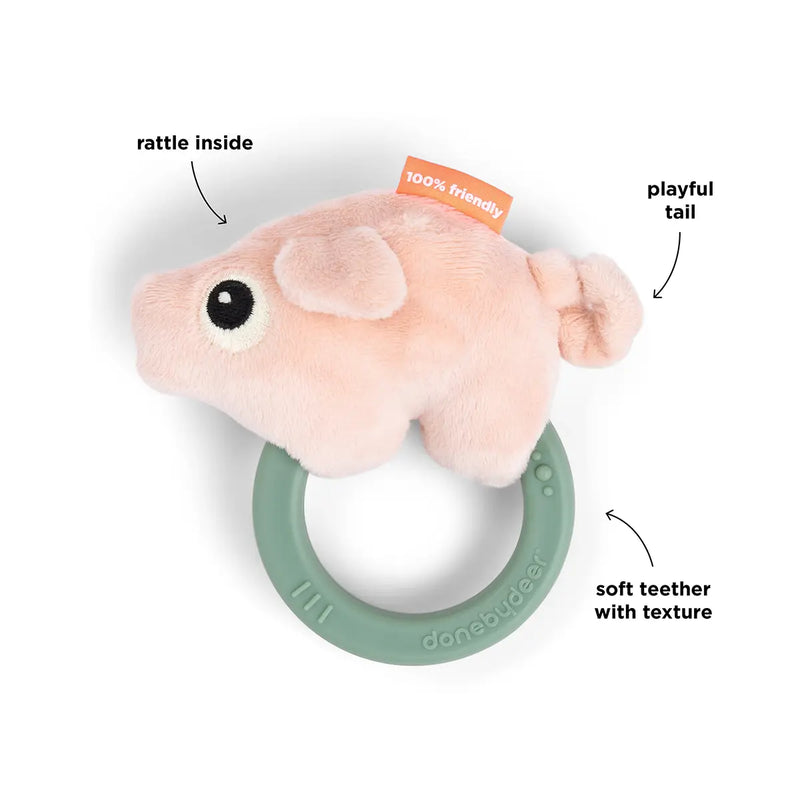 Sensory rattle w/teether